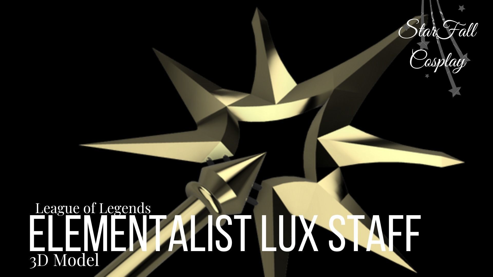 Elementalist Lux Staff 3D print model_3