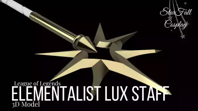 Elementalist Lux Staff 3D print model