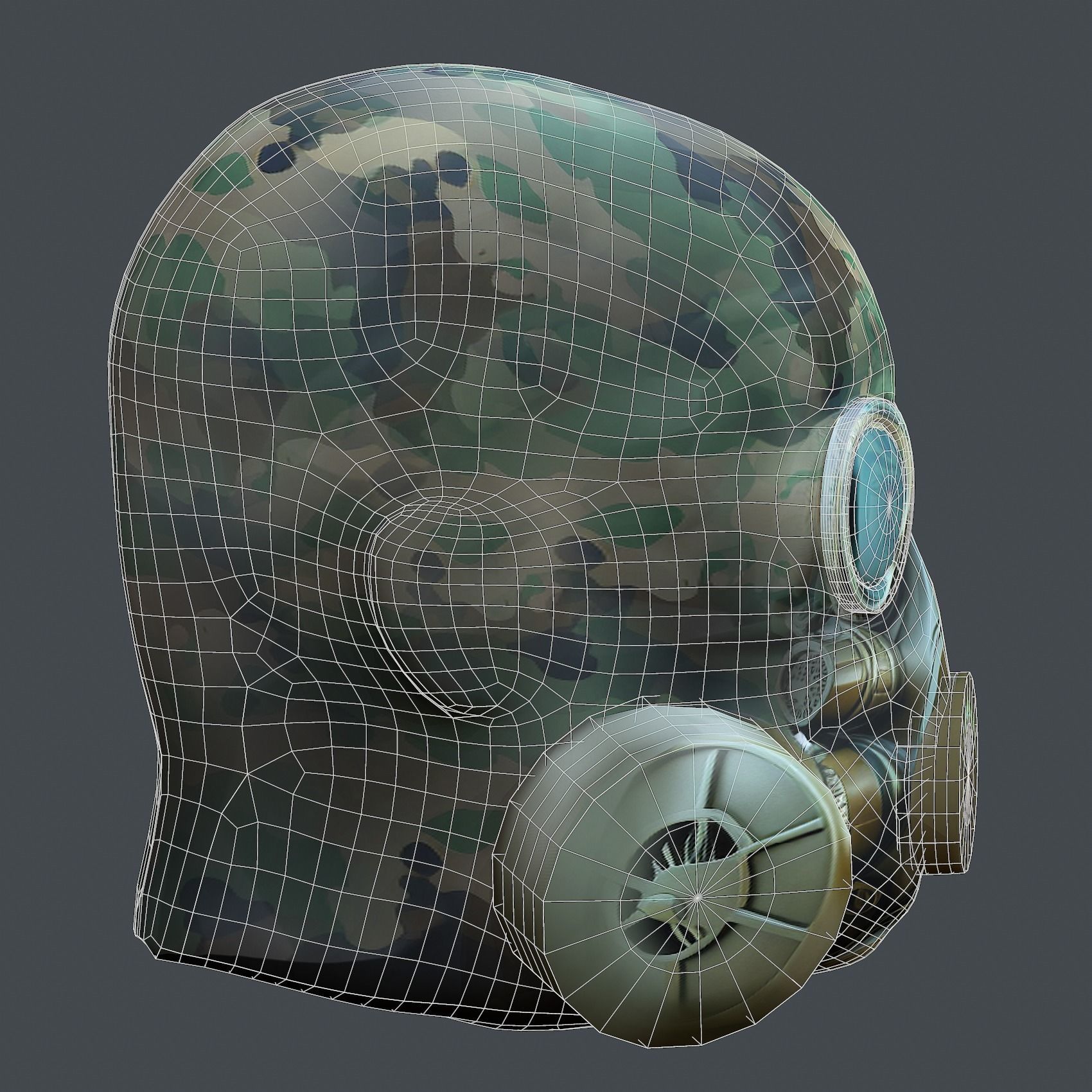Helmet 3d model military combat Military Low-poly Low-poly 3D model_9