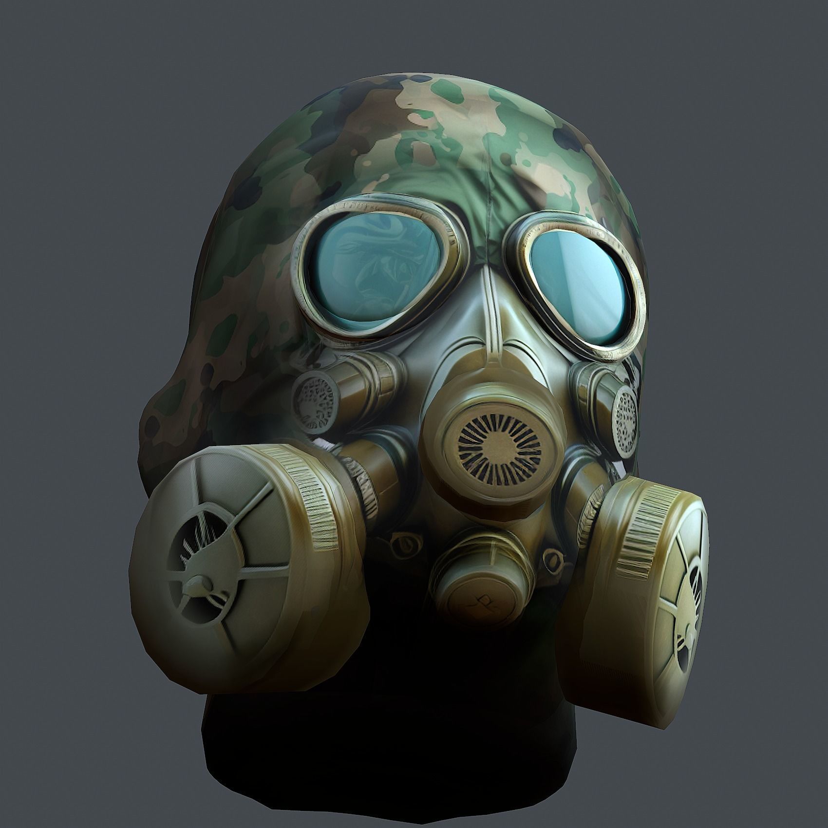 Helmet 3d model military combat Military Low-poly Low-poly 3D model_5