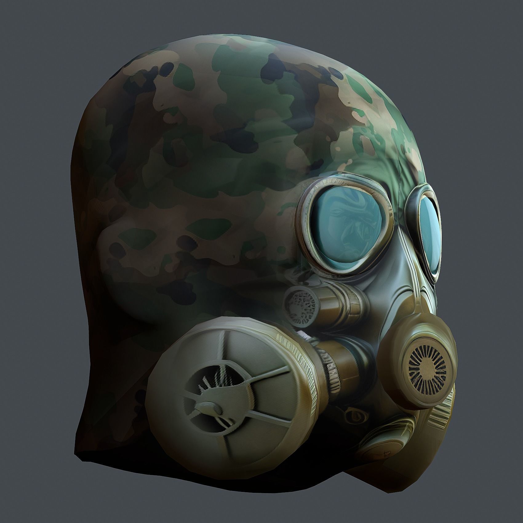 Helmet 3d model military combat Military Low-poly Low-poly 3D model_6