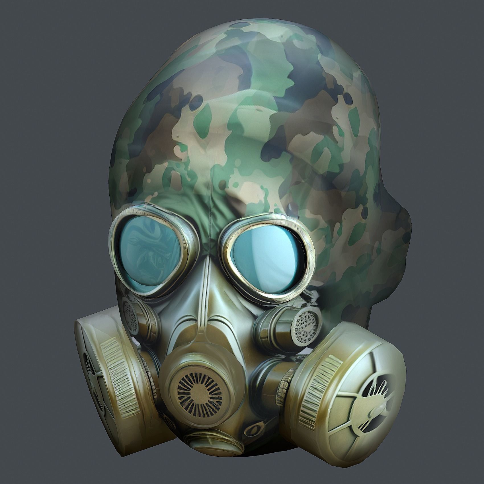 Helmet 3d model military combat Military Low-poly Low-poly 3D model_4