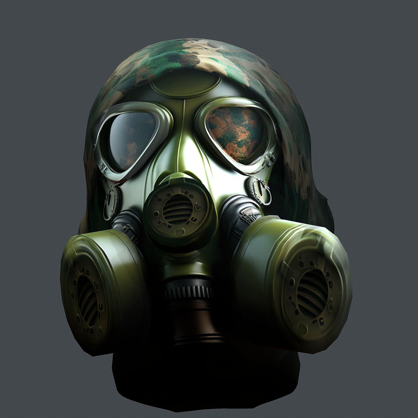 Helmet 3d model military combat Military Low-poly Low-poly 3D model_5