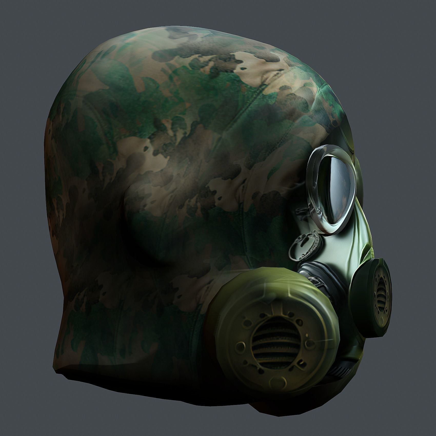 Helmet 3d model military combat Military Low-poly Low-poly 3D model_6