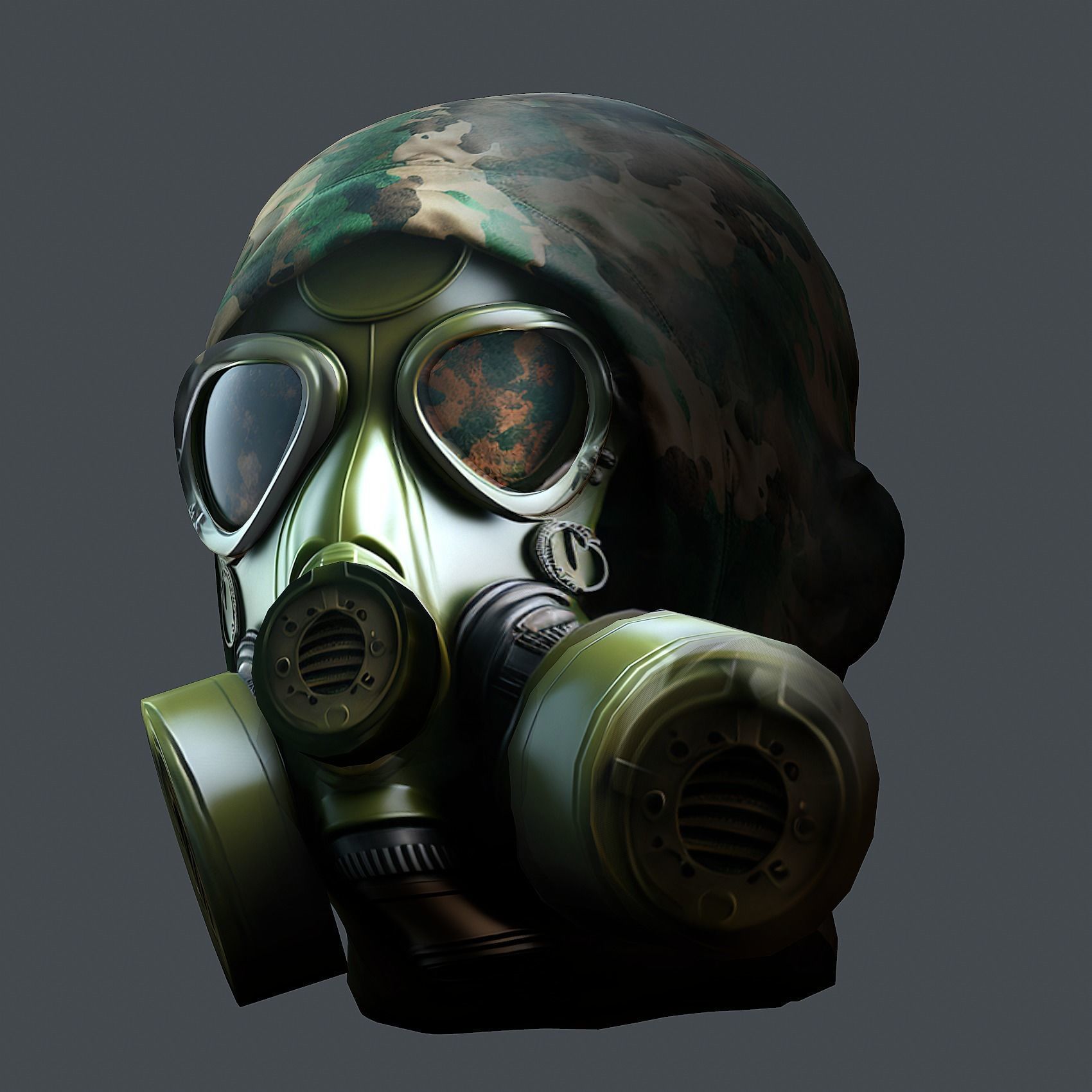 Helmet 3d model military combat Military Low-poly Low-poly 3D model_8