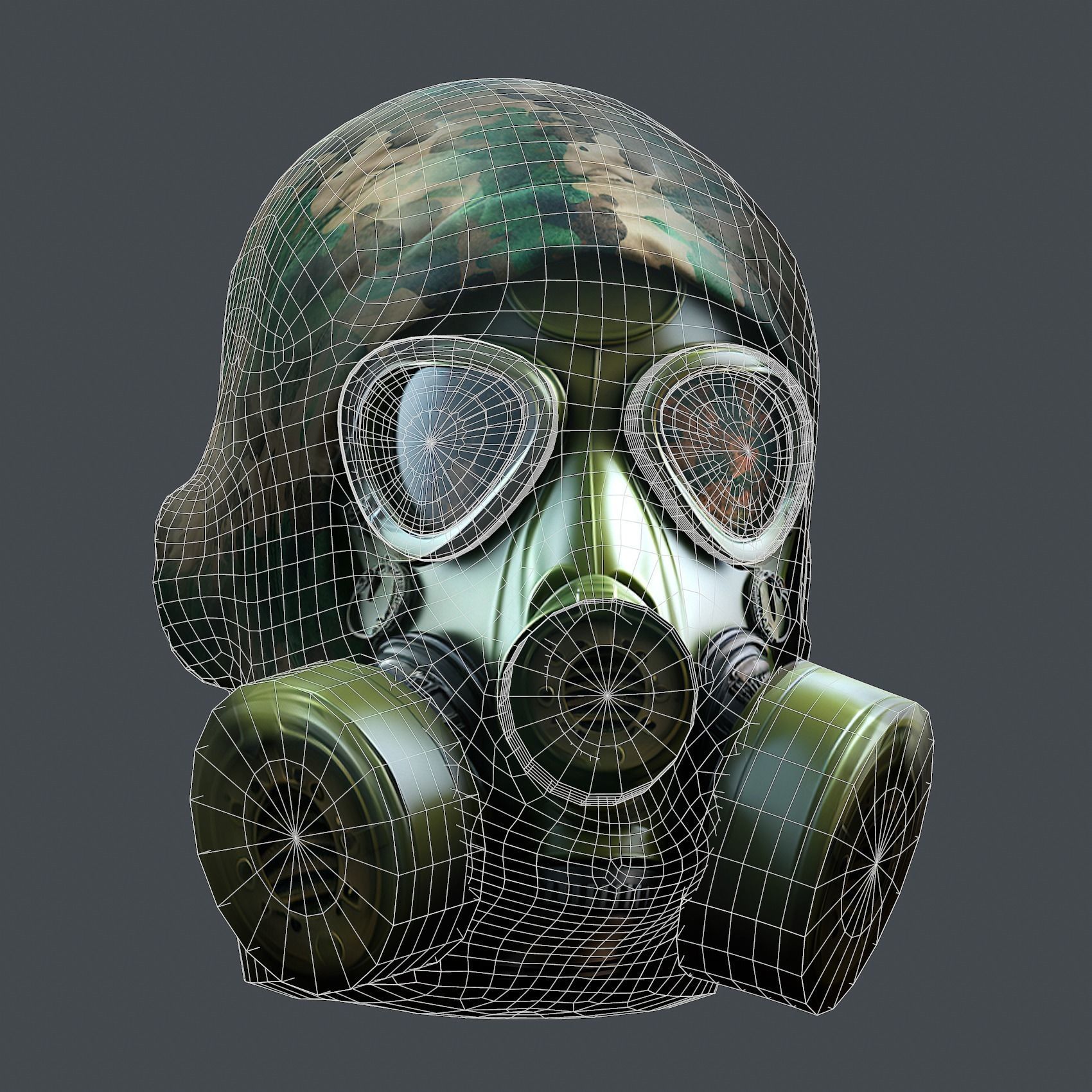 Helmet 3d model military combat Military Low-poly Low-poly 3D model_10