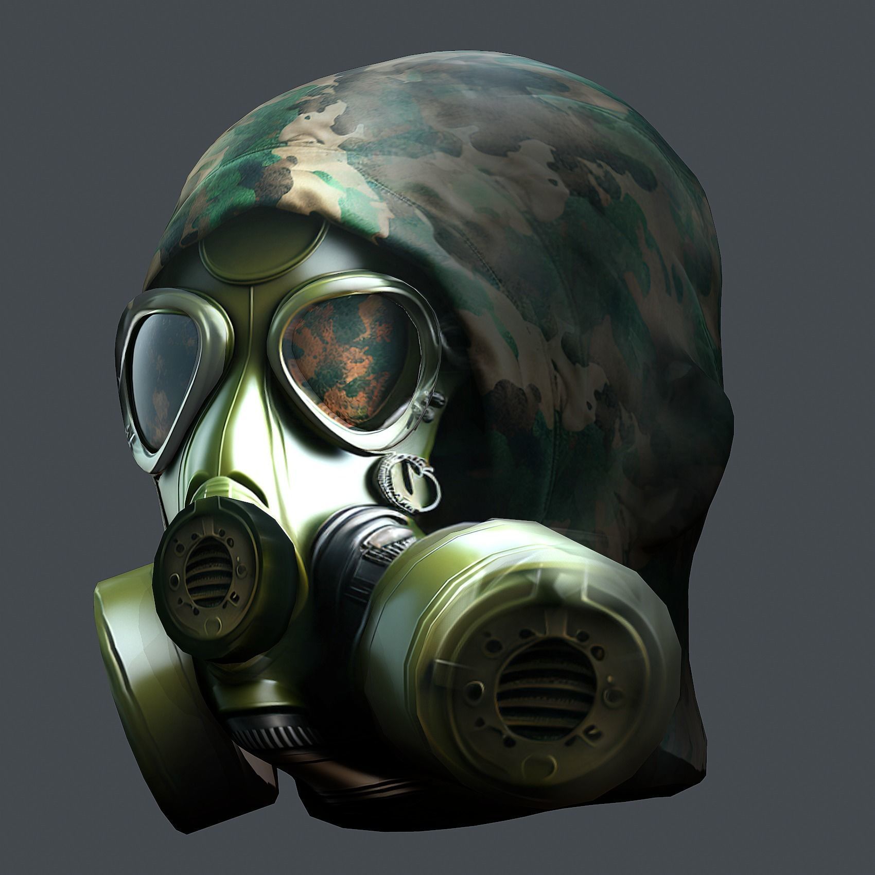 Helmet 3d model military combat Military Low-poly Low-poly 3D model_3