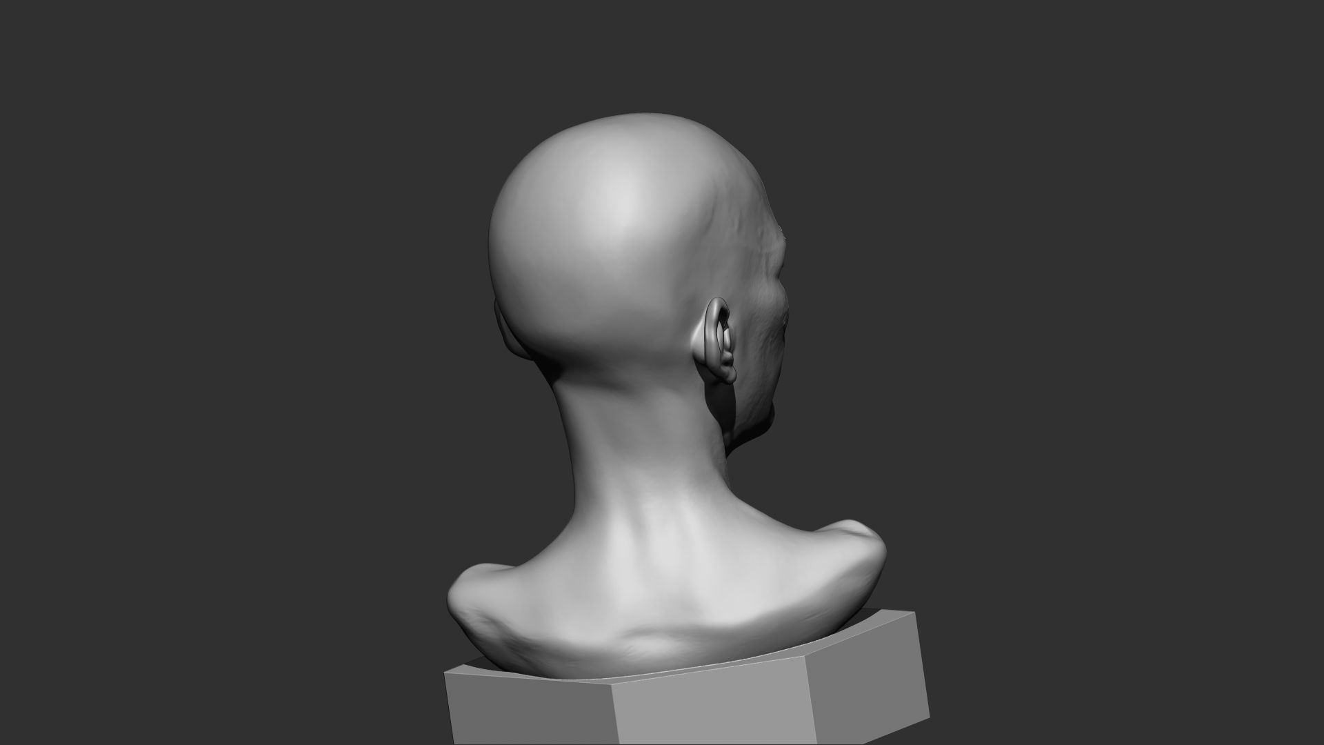 Female Face 3dPrint  3D print model_4