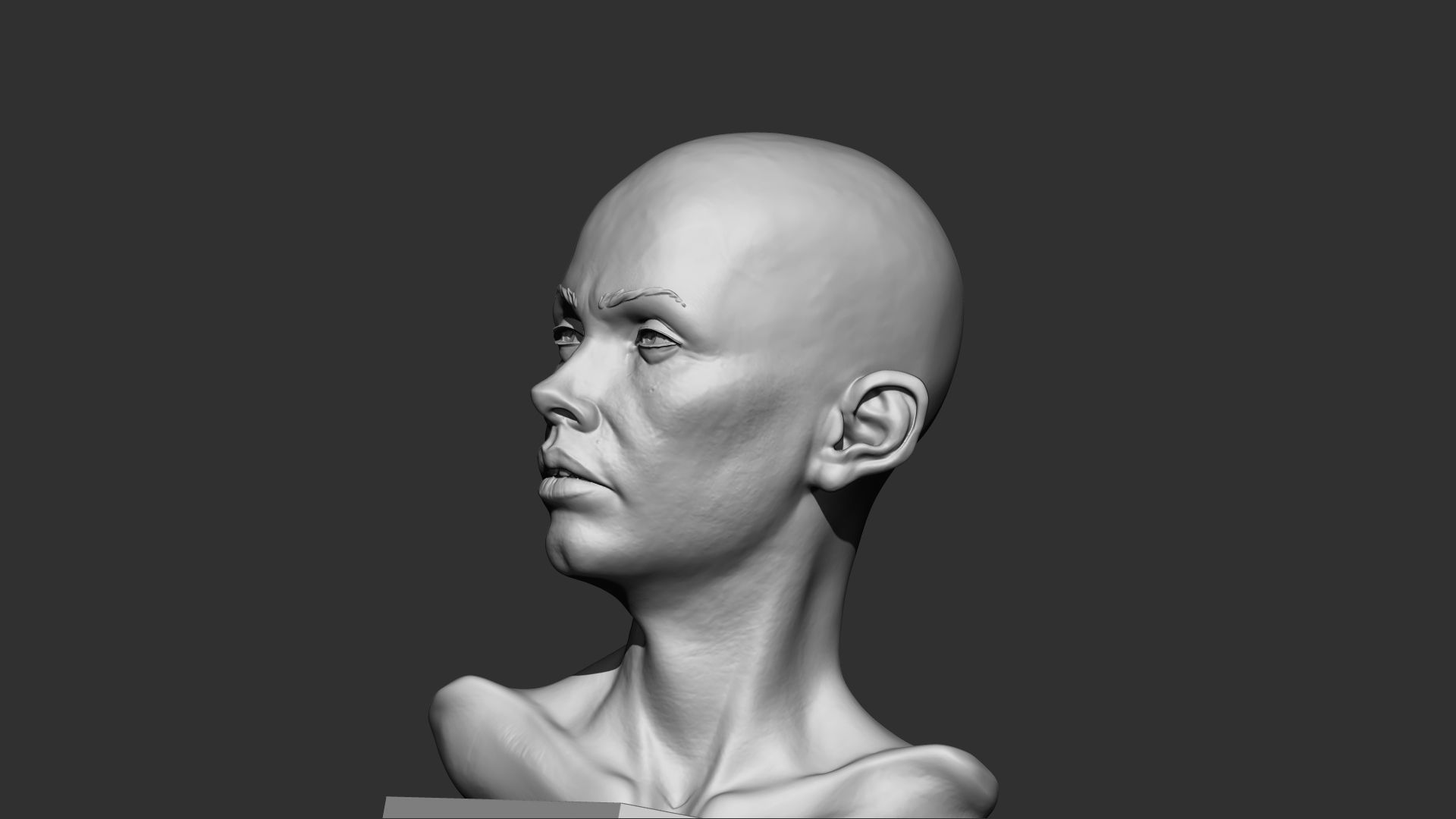 Female Face 3dPrint  3D print model_1