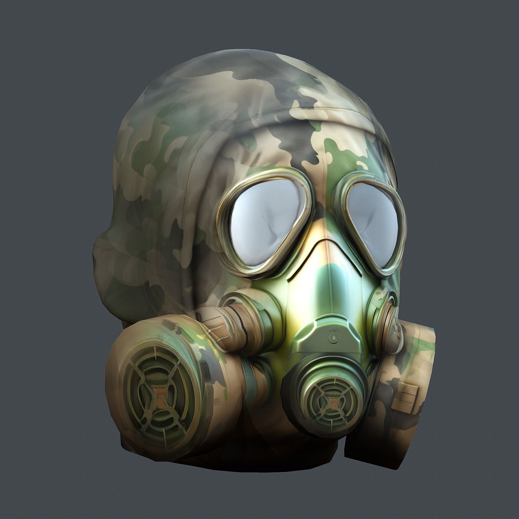 Helmet 3d model military combat Military Low-poly Low-poly 3D model_2