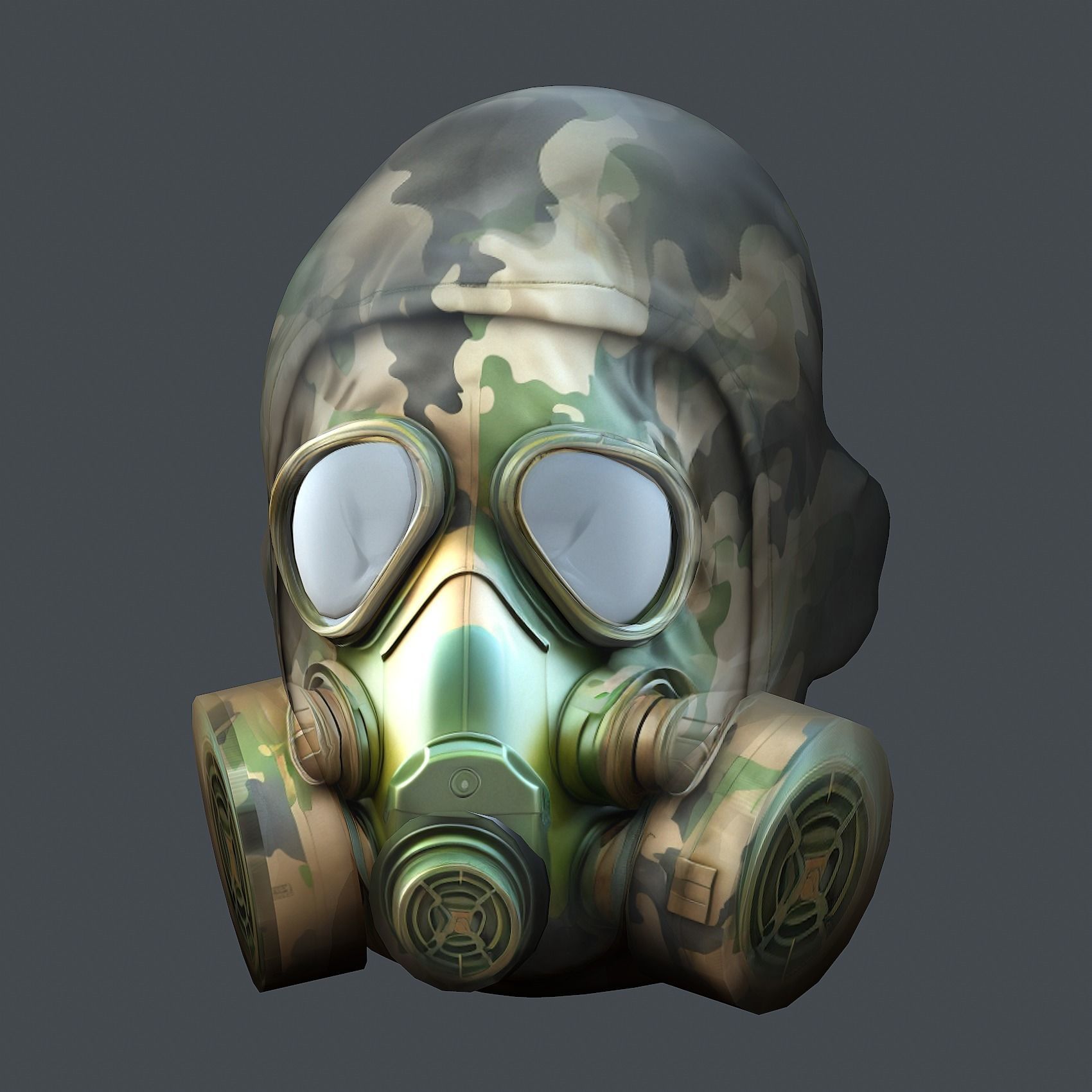 Helmet 3d model military combat Military Low-poly Low-poly 3D model_4