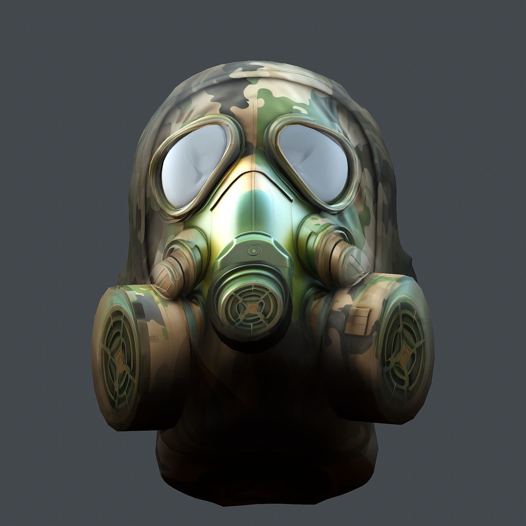 Helmet 3d model military combat Military Low-poly Low-poly 3D model_5