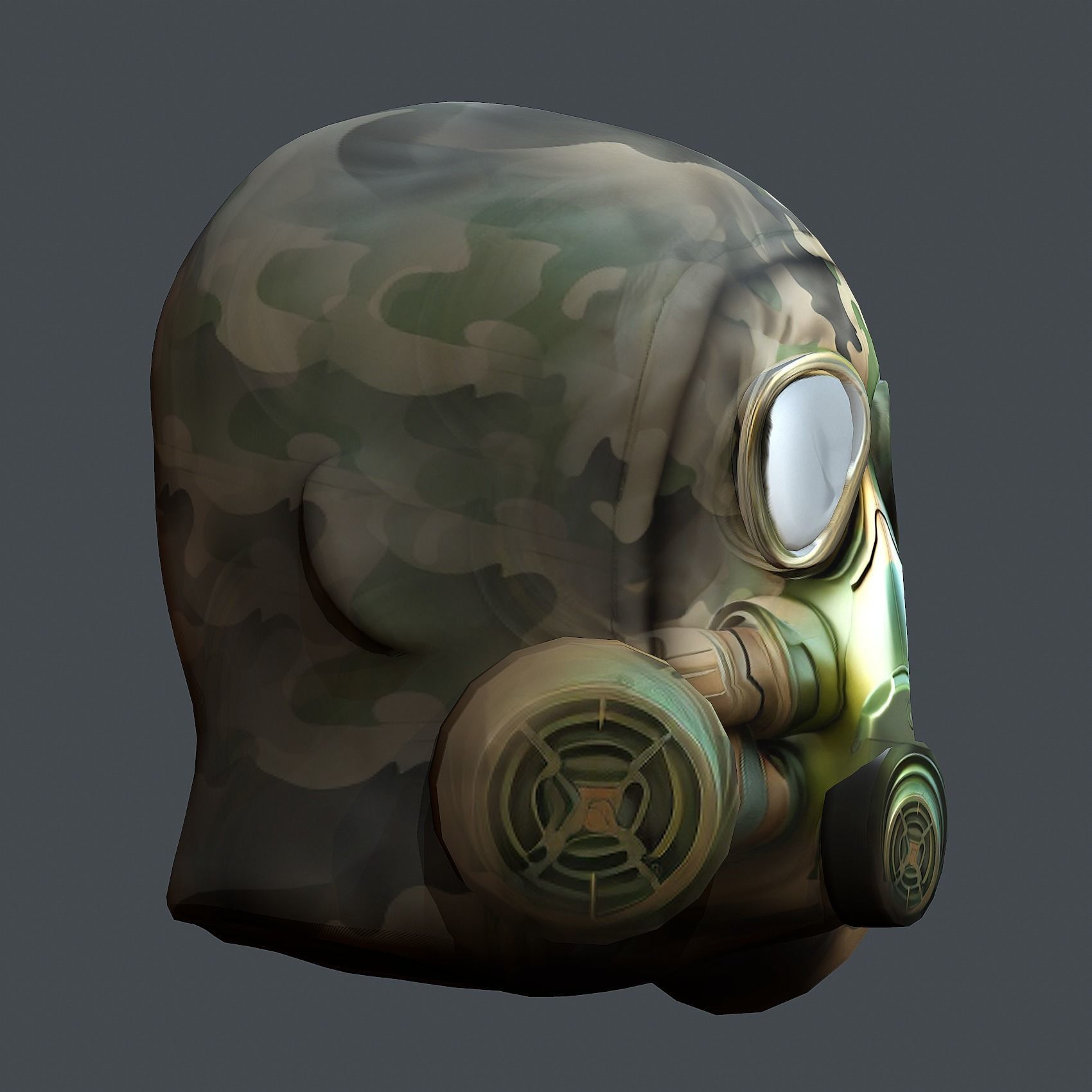Helmet 3d model military combat Military Low-poly Low-poly 3D model_6