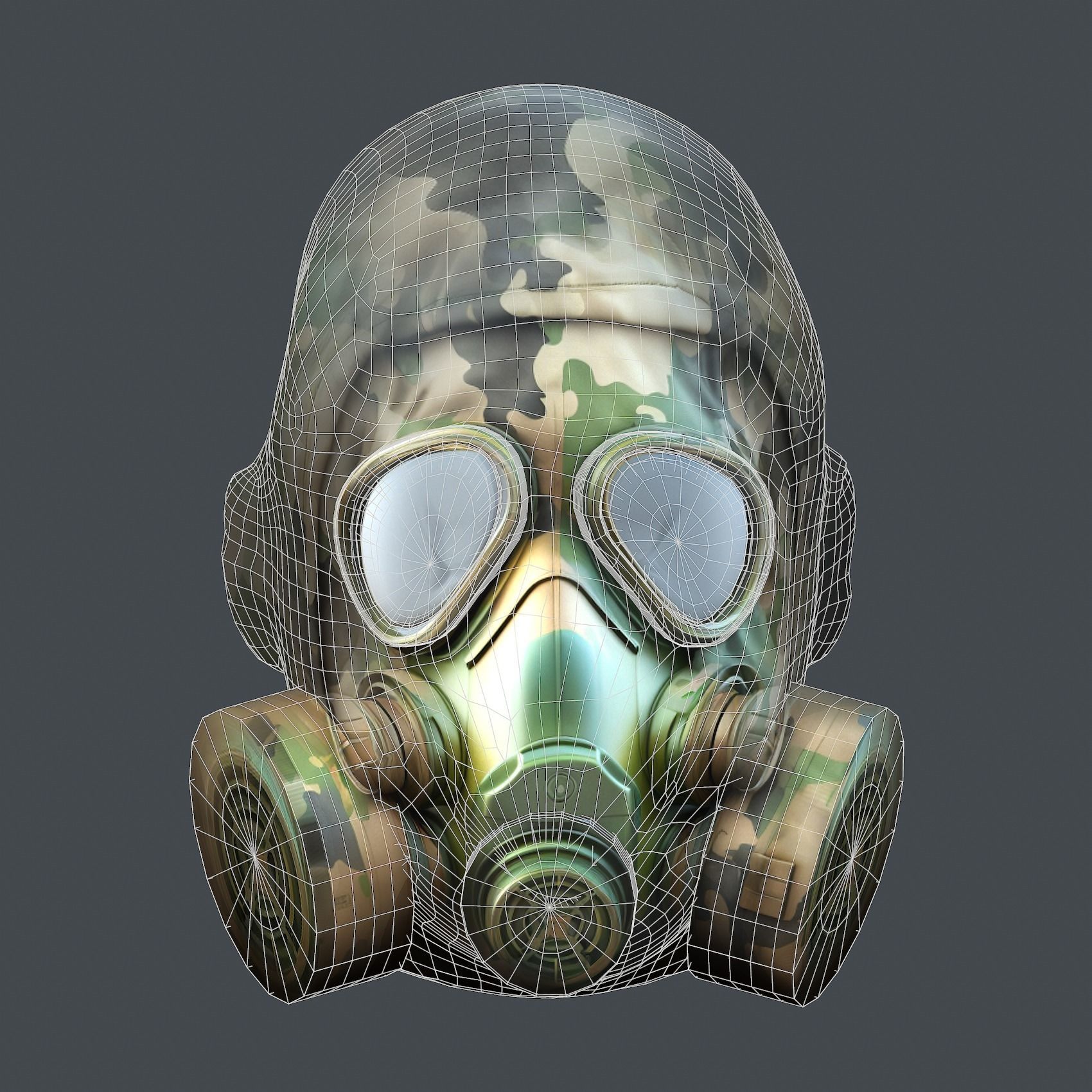 Helmet 3d model military combat Military Low-poly Low-poly 3D model_9