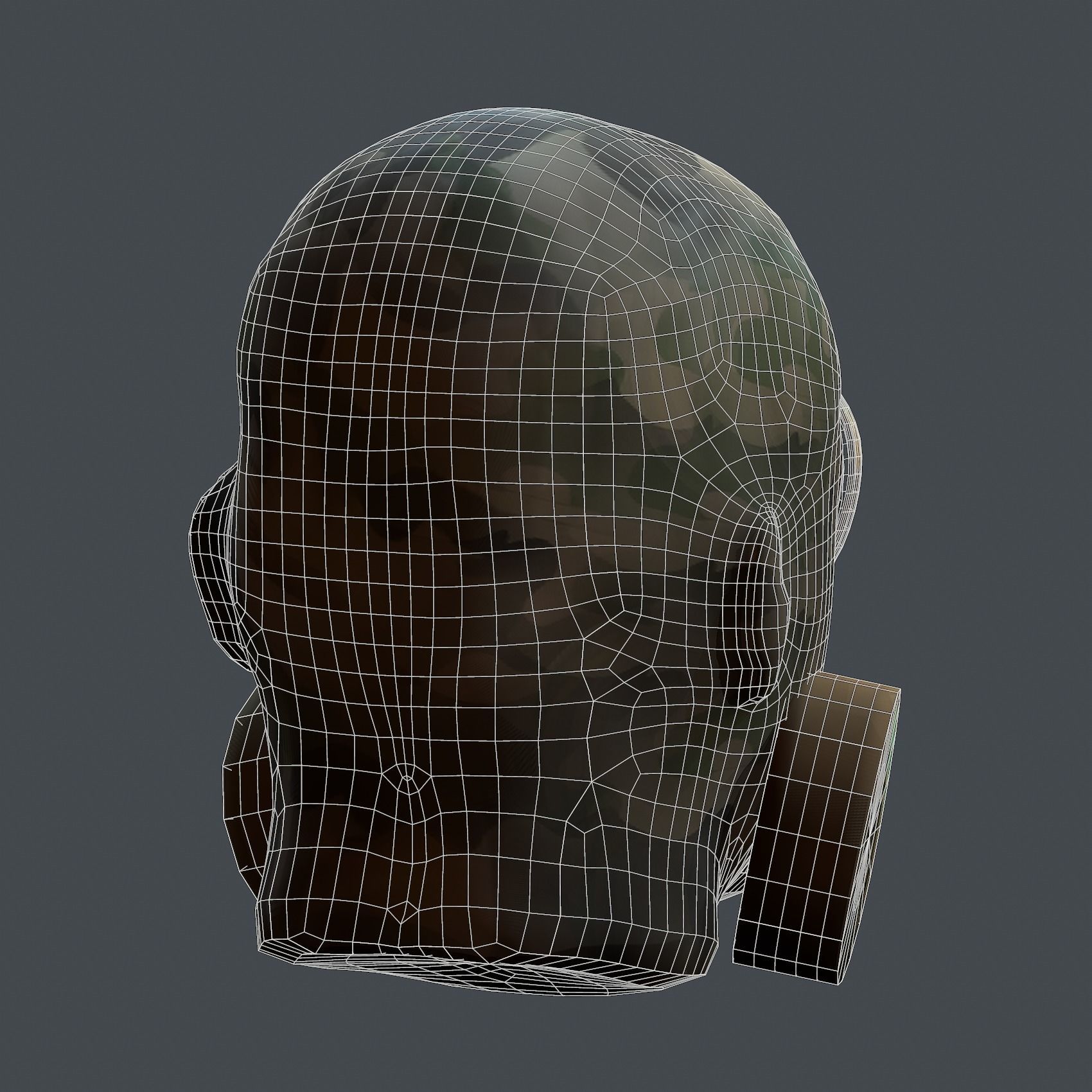 Helmet 3d model military combat Military Low-poly Low-poly 3D model_8