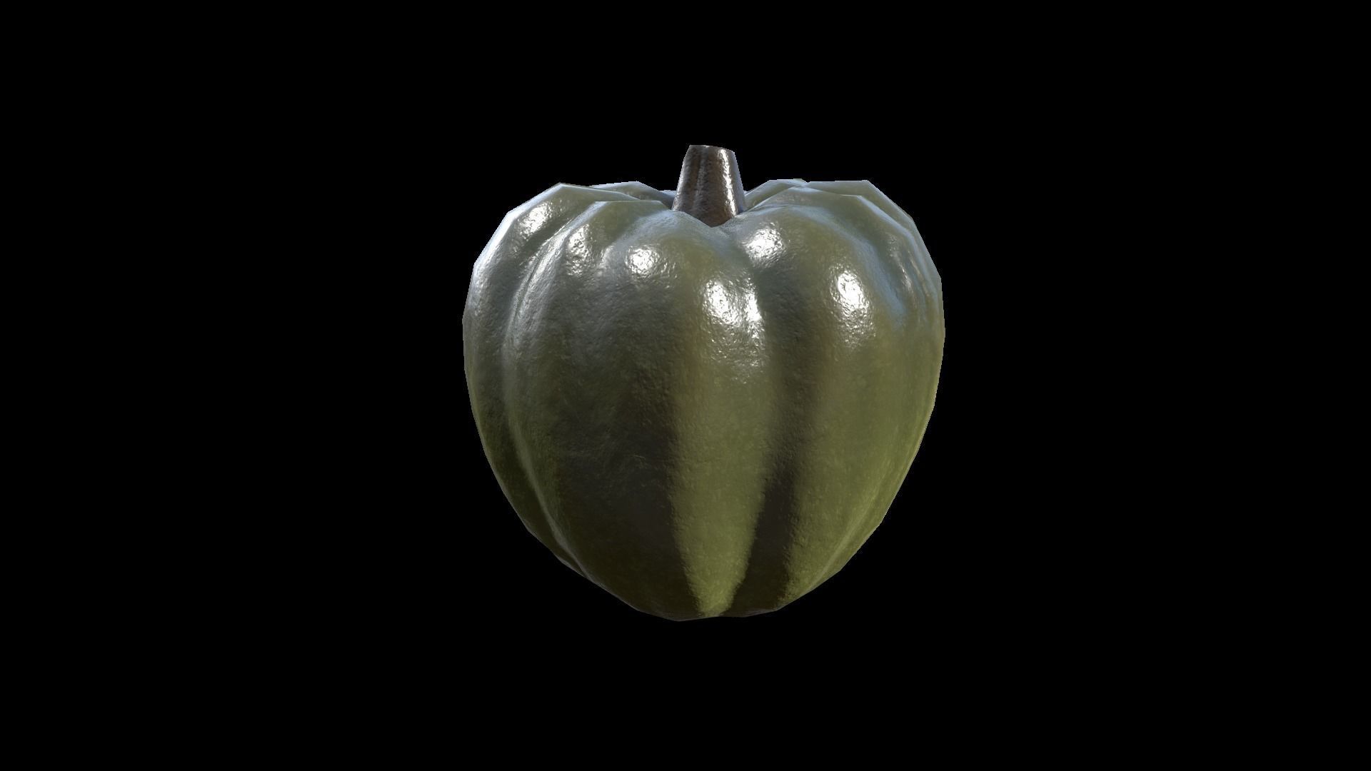 Squash Acorn Low-poly 3D model_8