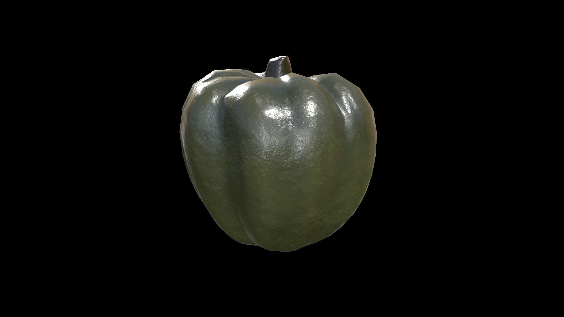 Squash Acorn Low-poly 3D model_2