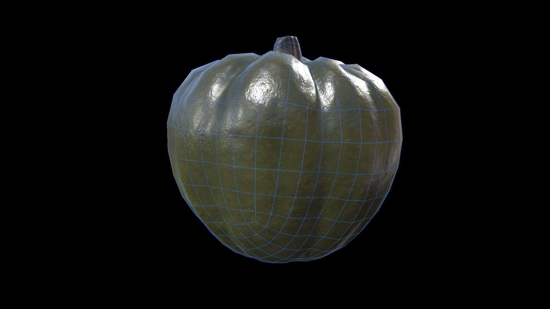 Squash Acorn Low-poly 3D model_9