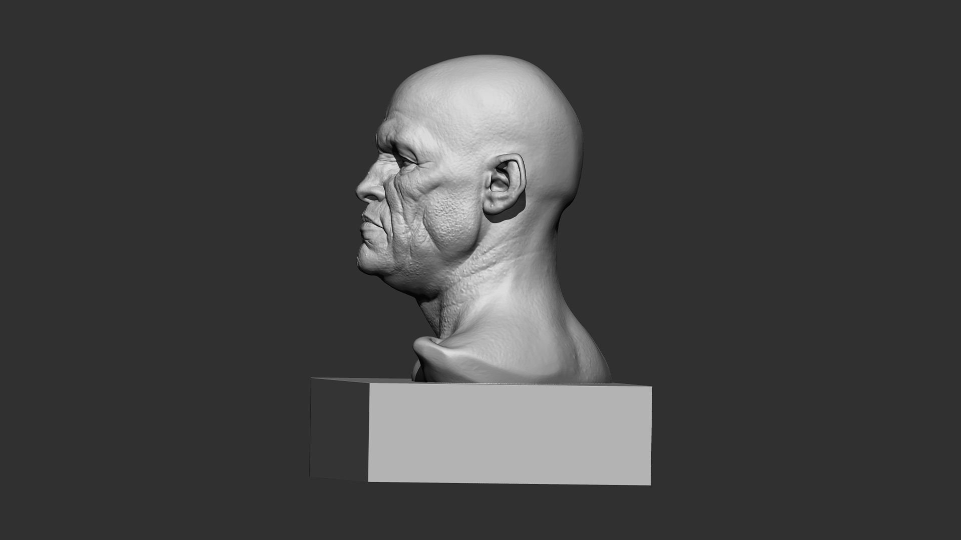 Man face 3dprint 3D model_3