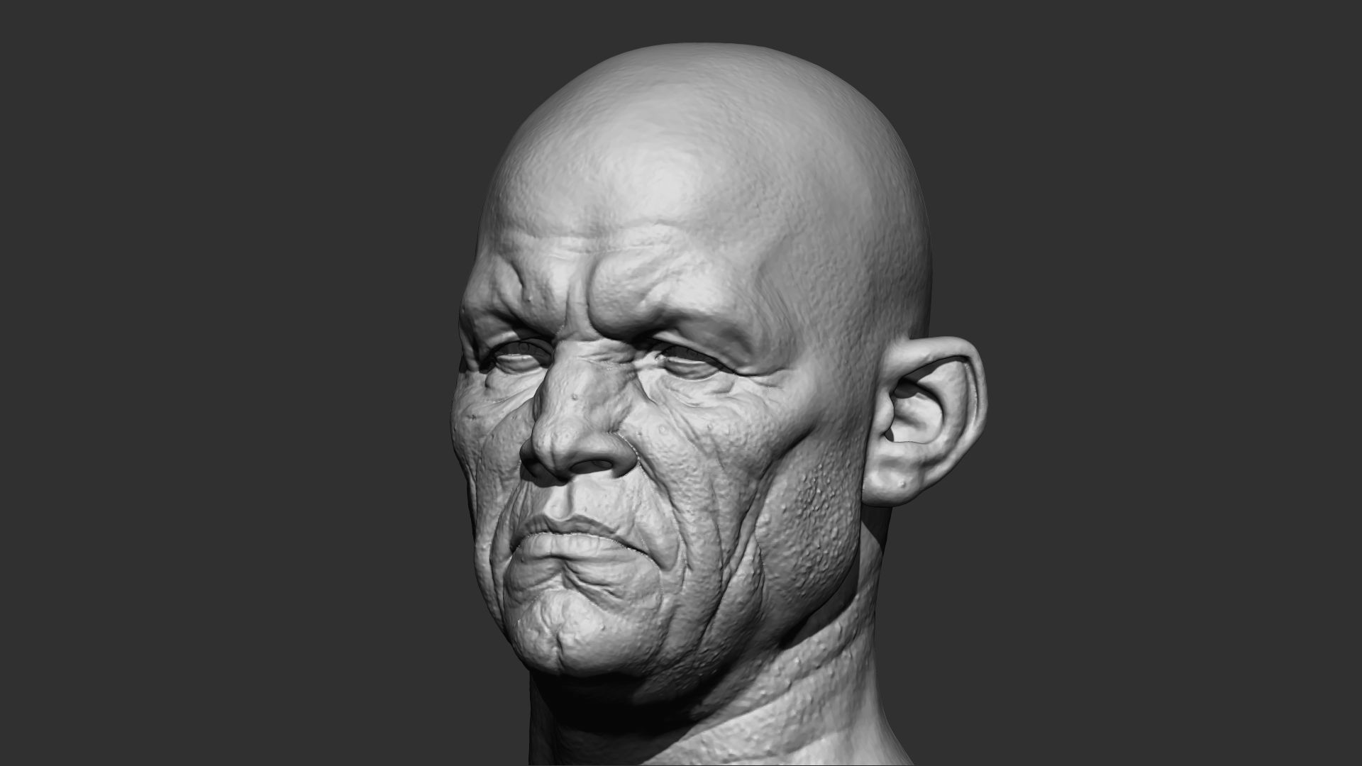 Man face 3dprint 3D model_4