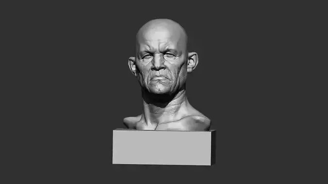 Man face 3dprint 3D model