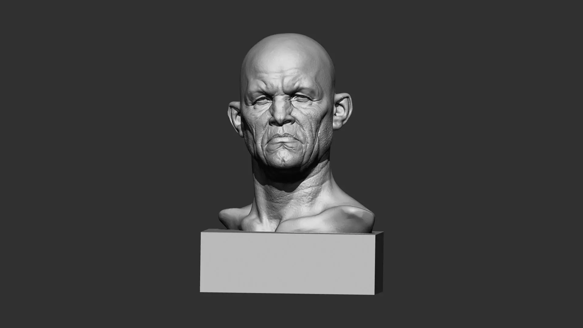 Man face 3dprint 3D model_0