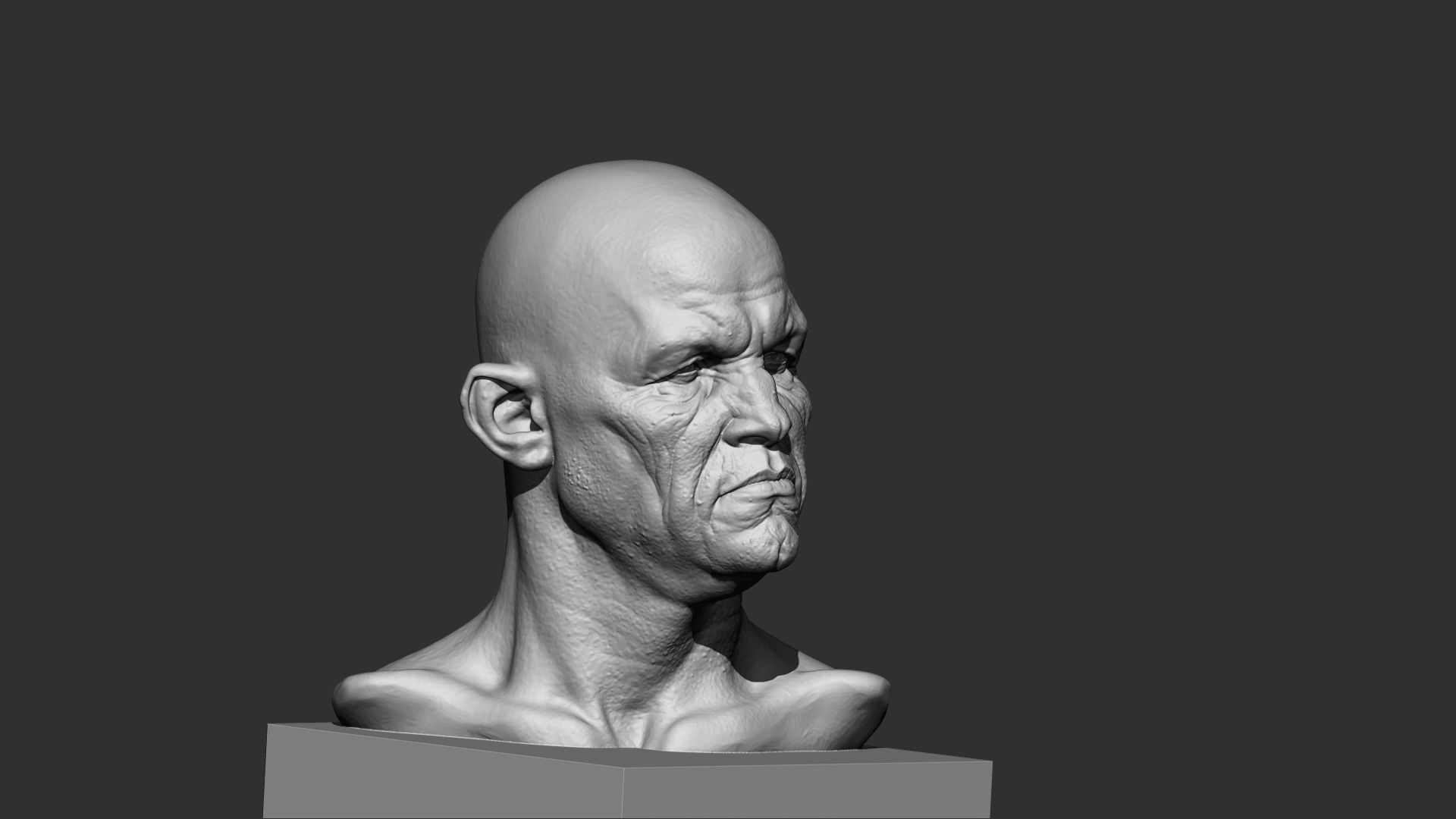 Man face 3dprint 3D model_1