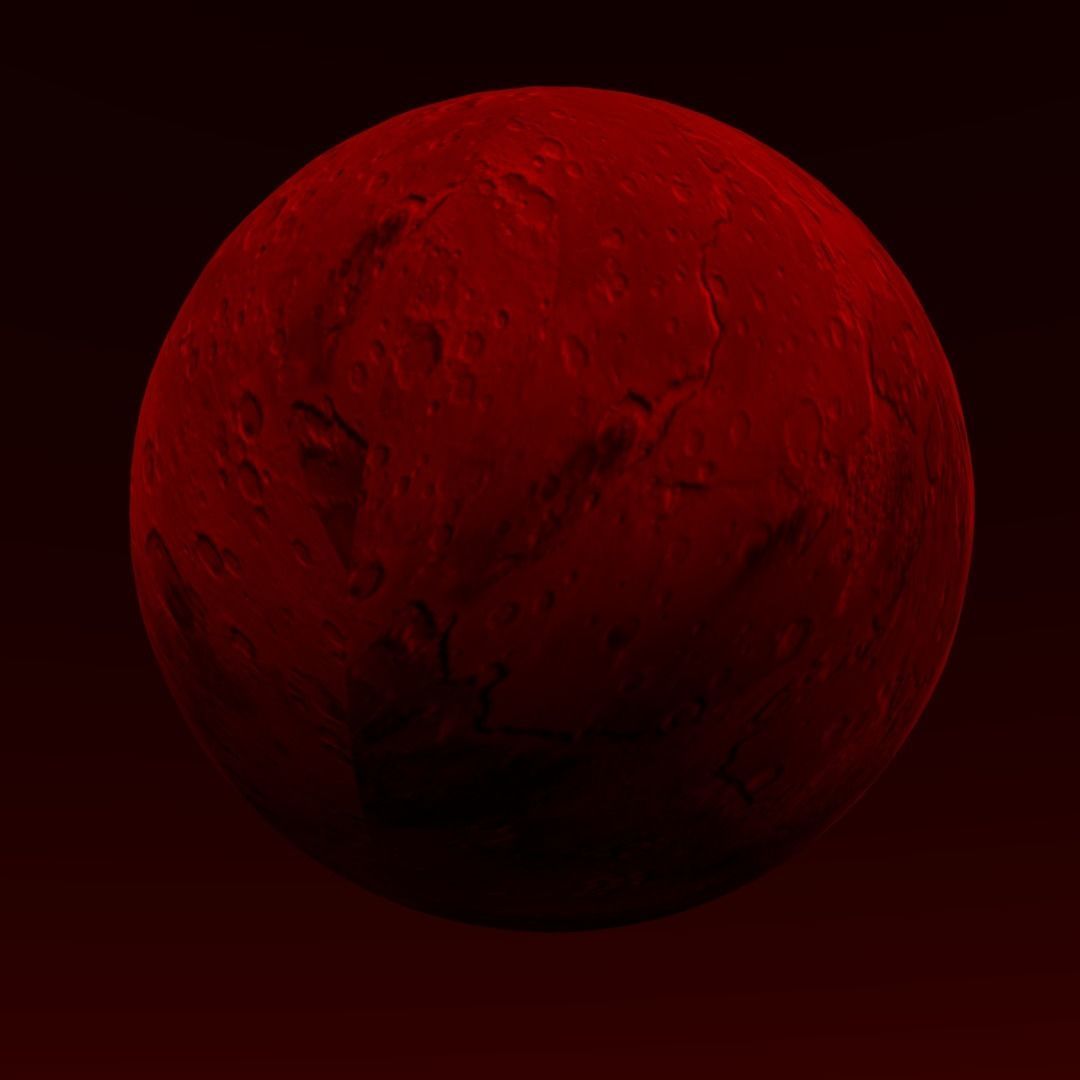 Mars planet Low-poly 3D model_5
