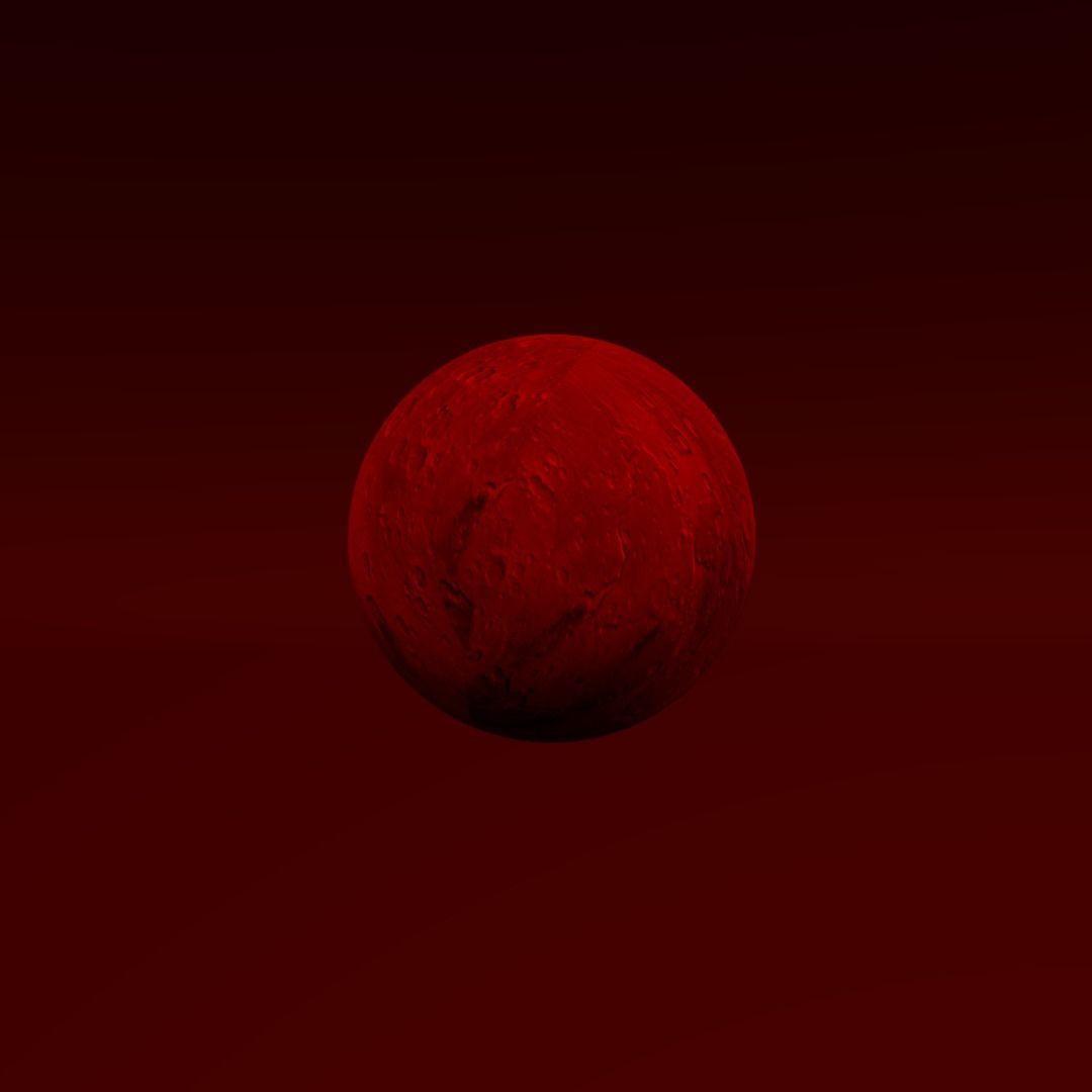 Mars planet Low-poly 3D model_1