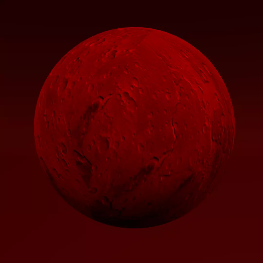 Mars planet Low-poly 3D model_0