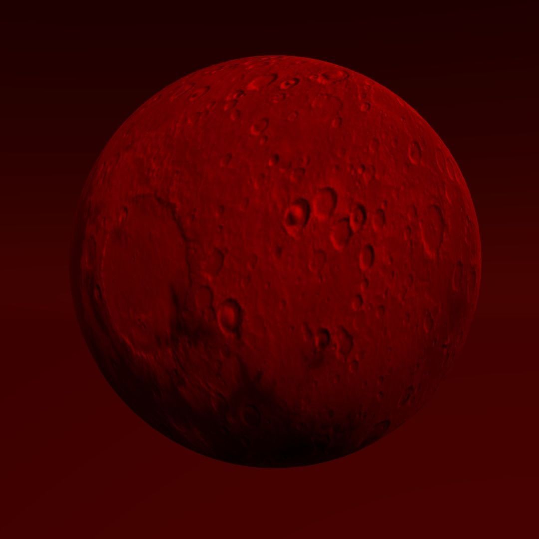 Mars planet Low-poly 3D model_3