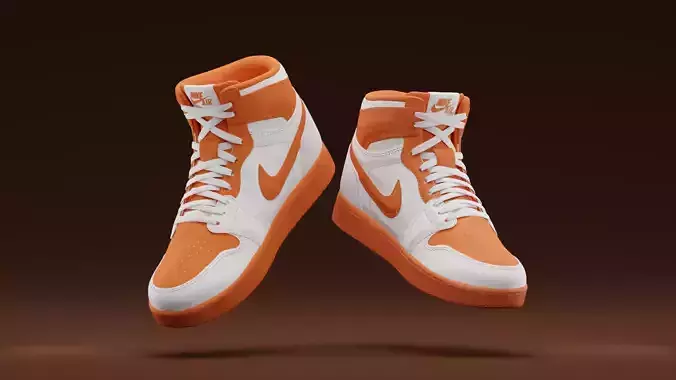 Air Jordan Nike shoes - 08 Low-poly 3D model