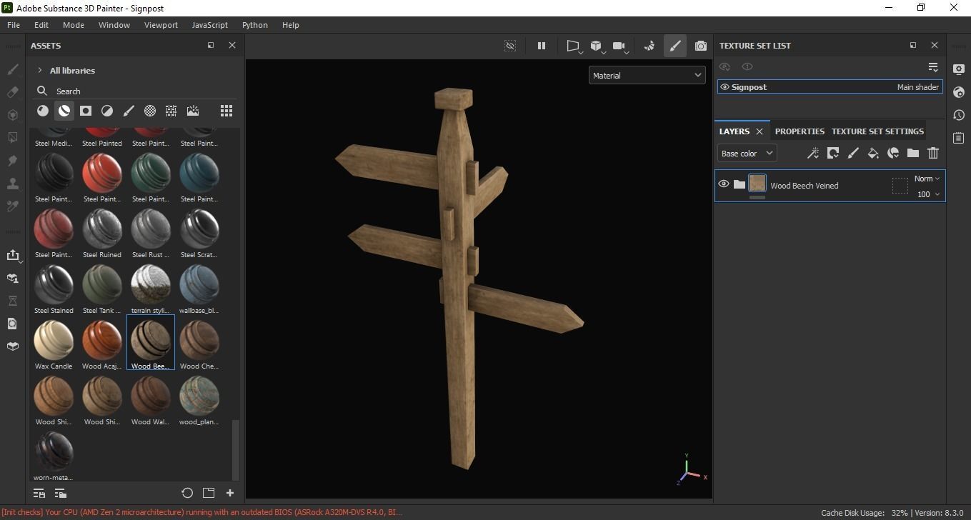Signpost 3D Model Low-poly 3D model_6