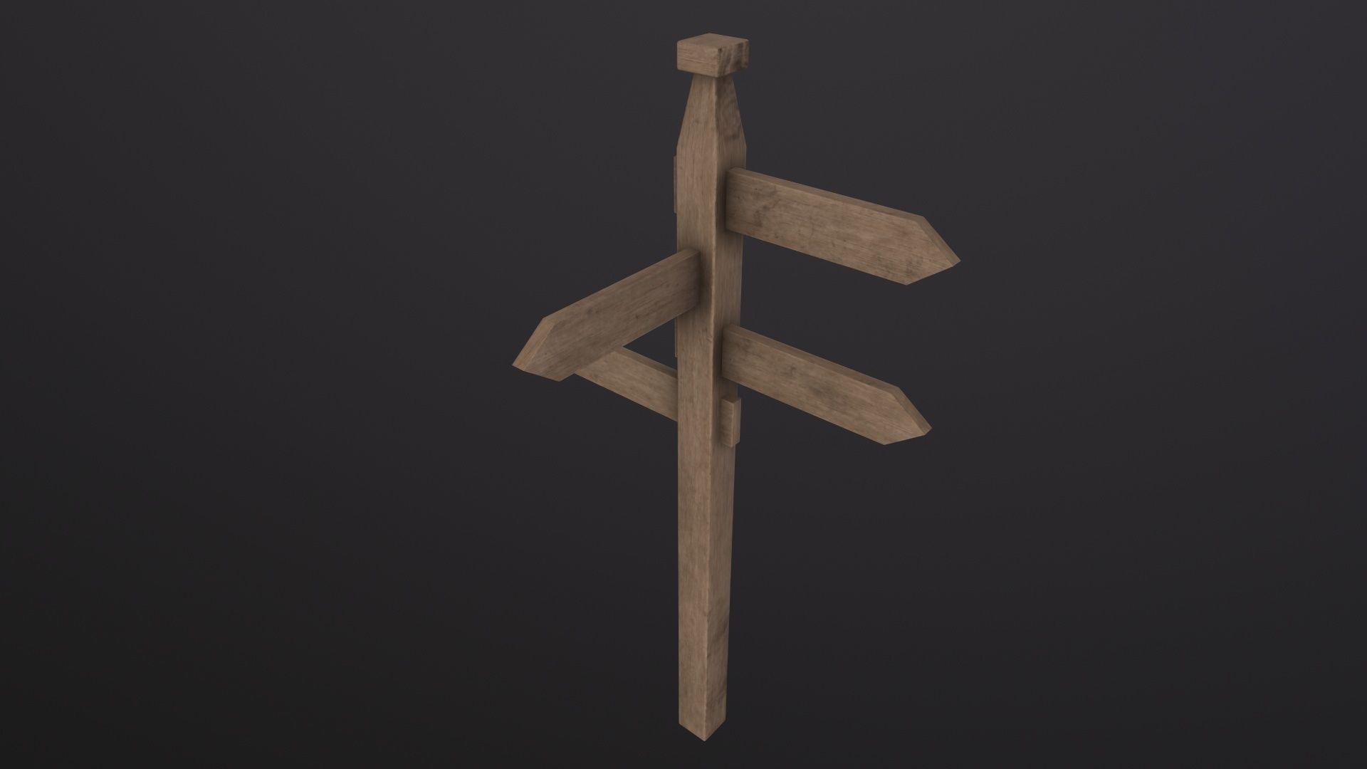 Signpost 3D Model Low-poly 3D model_4
