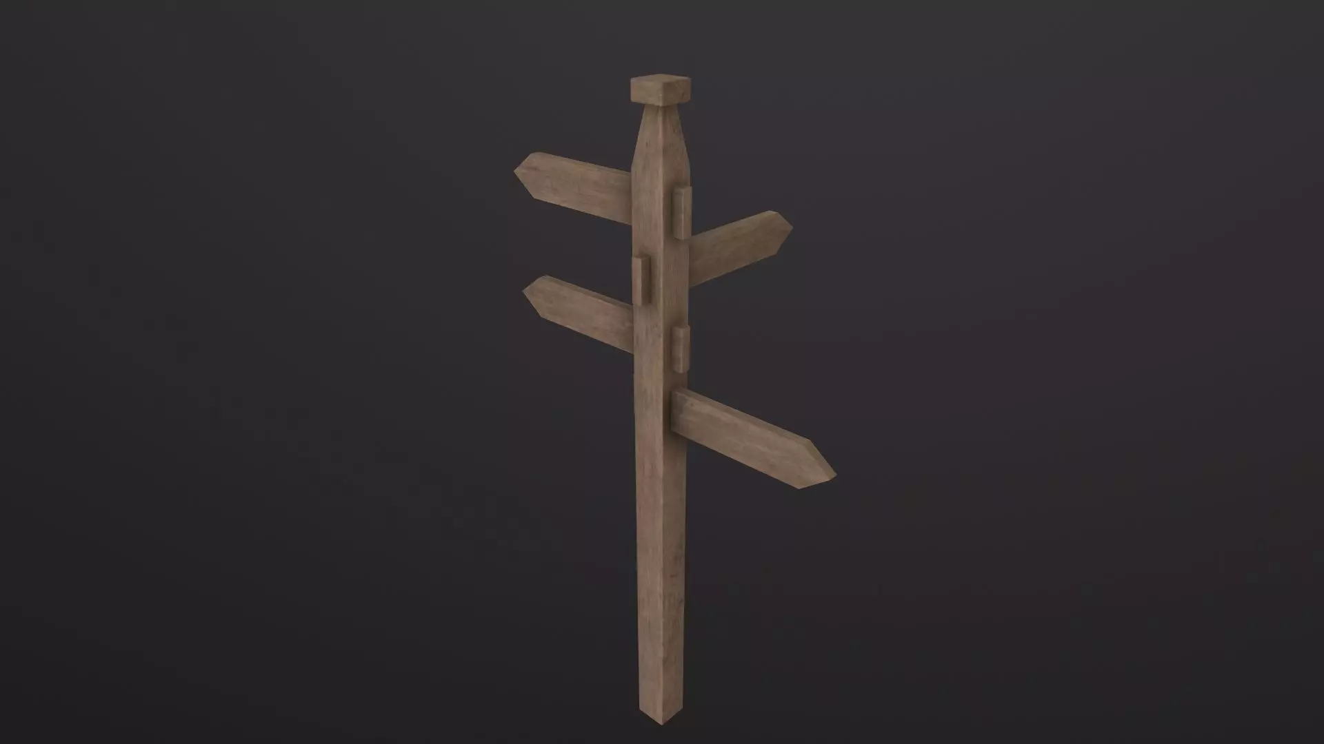 Signpost 3D Model Low-poly 3D model_0