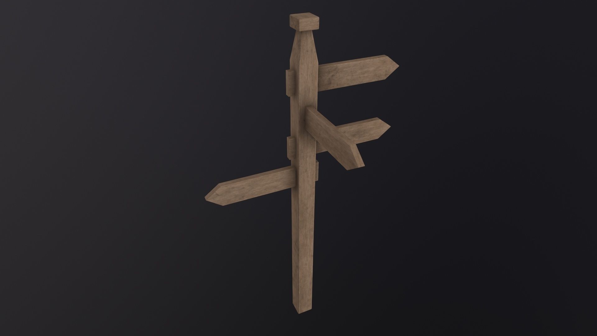Signpost 3D Model Low-poly 3D model_5