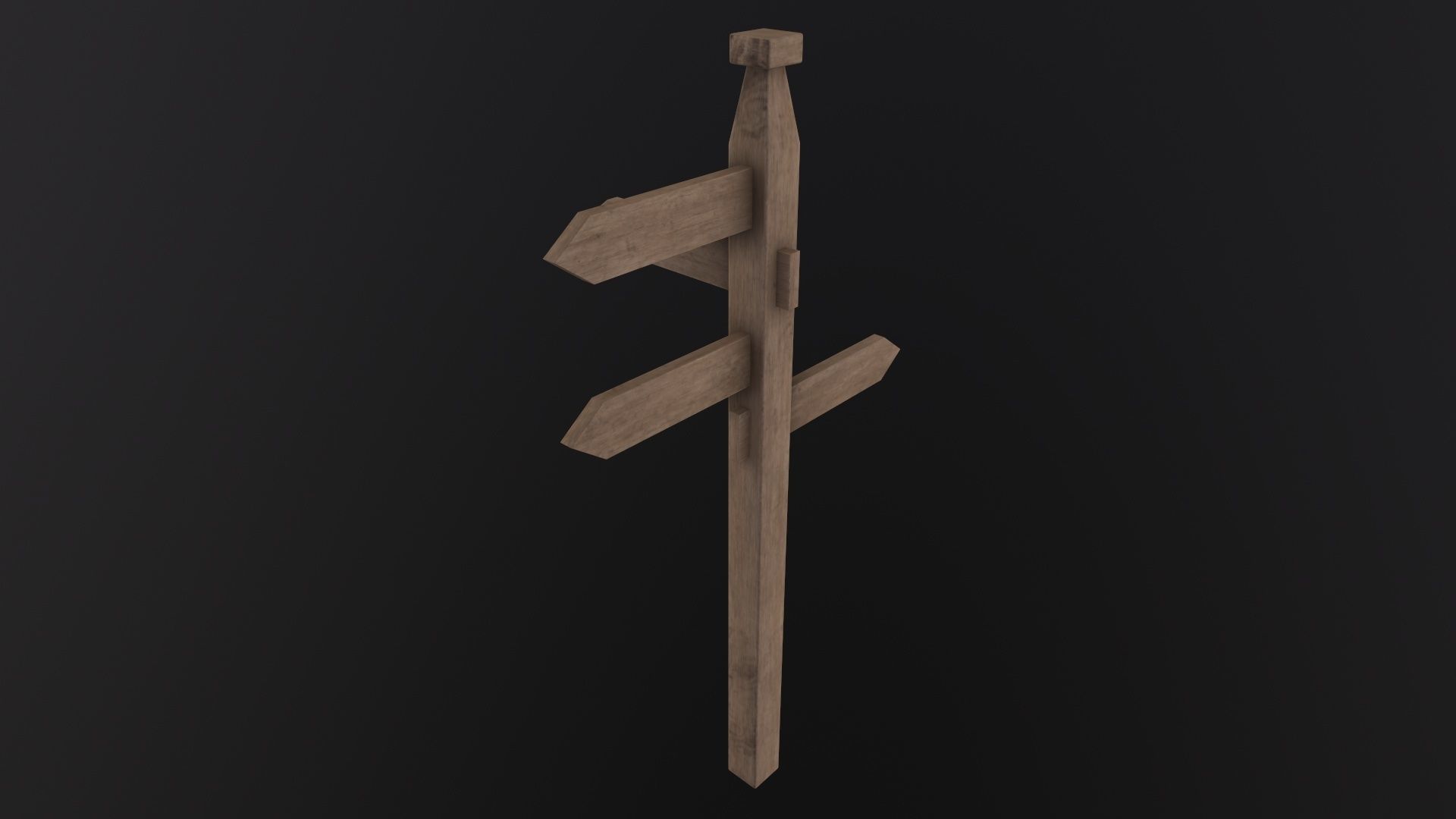 Signpost 3D Model Low-poly 3D model_3