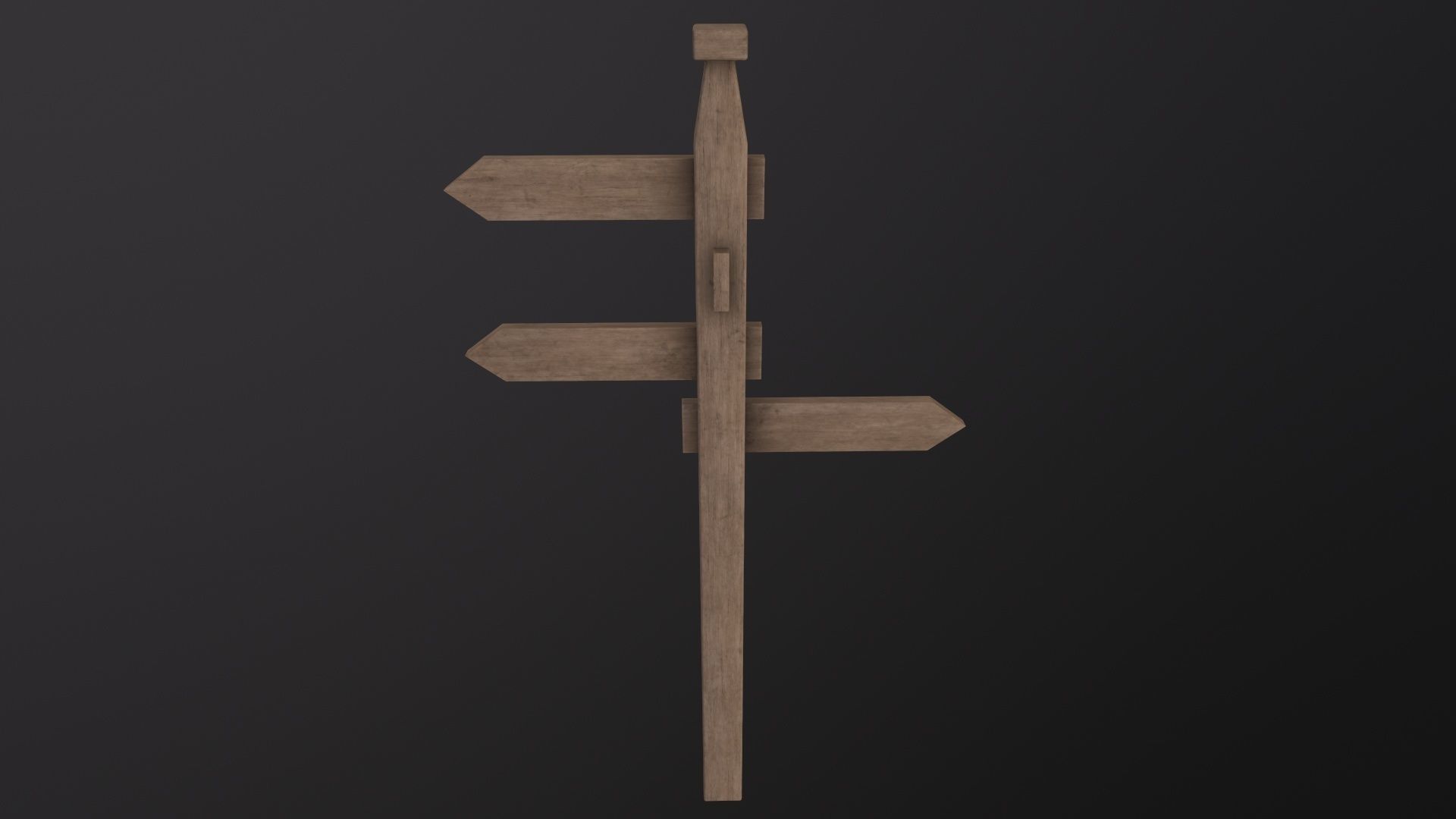 Signpost 3D Model Low-poly 3D model_2