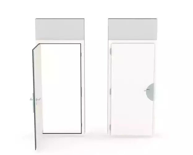 House door - Full wall section 3D model