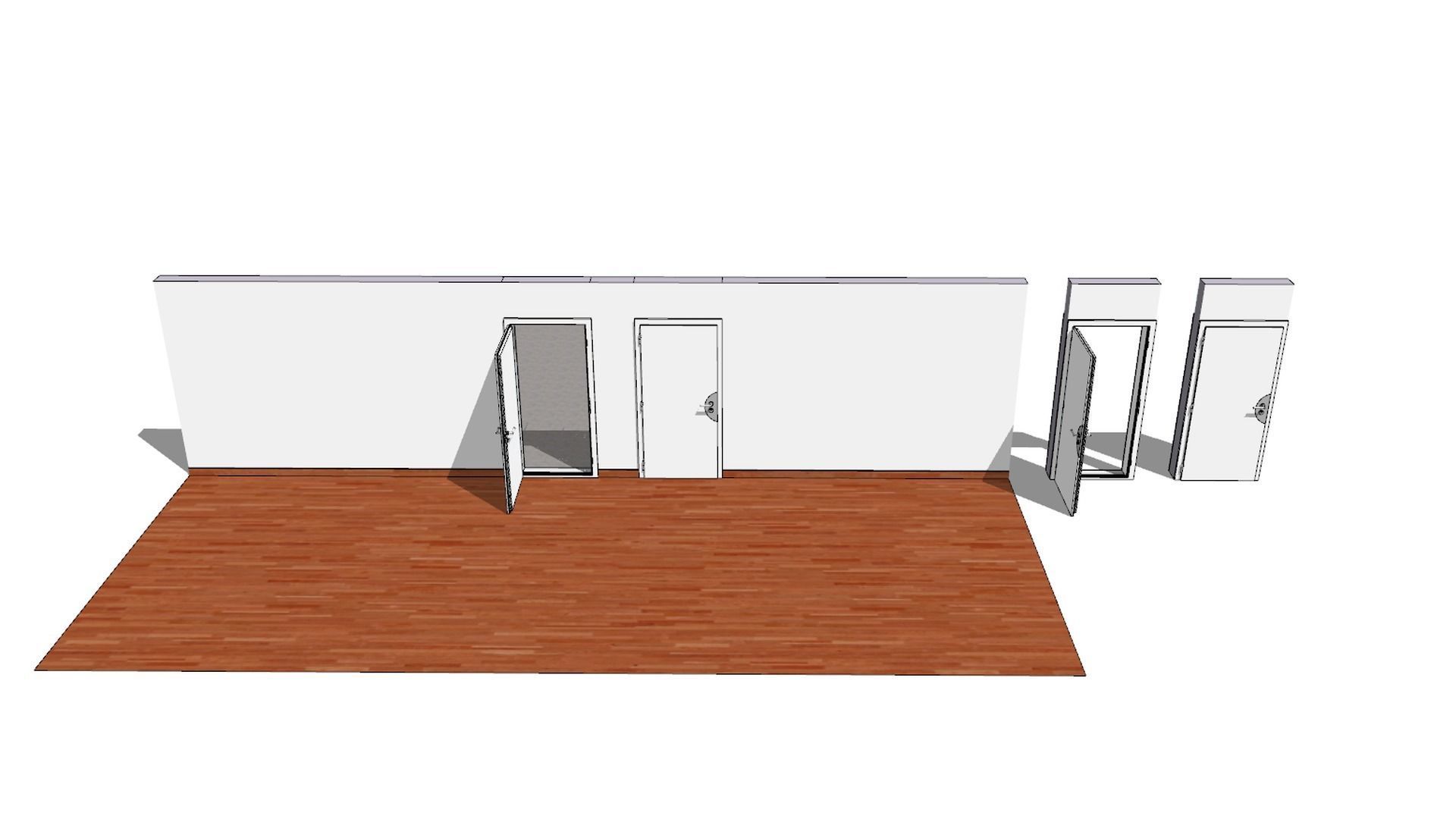 House door - Full wall section 3D model_9