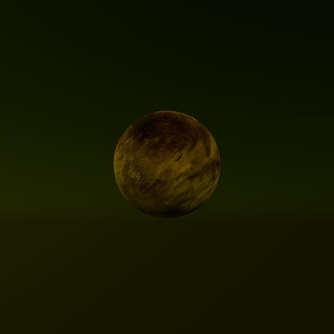 Pluto planet Low-poly 3D model_1
