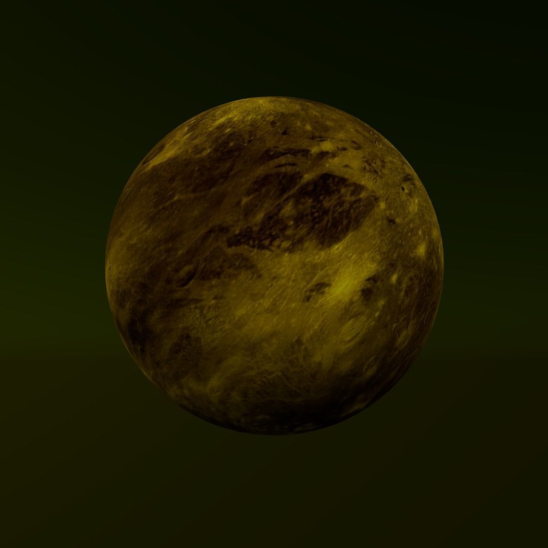 Pluto planet Low-poly 3D model_7