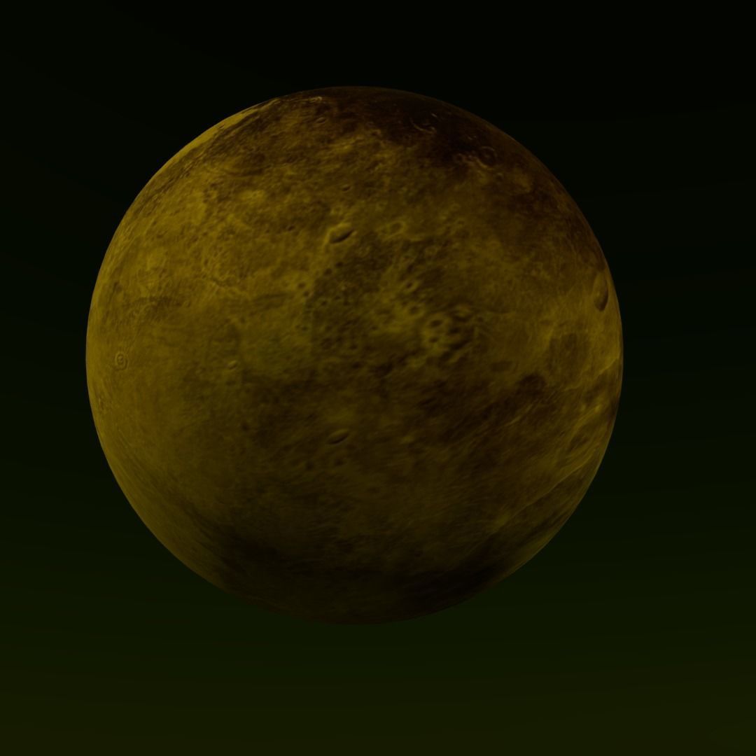 Pluto planet Low-poly 3D model_5