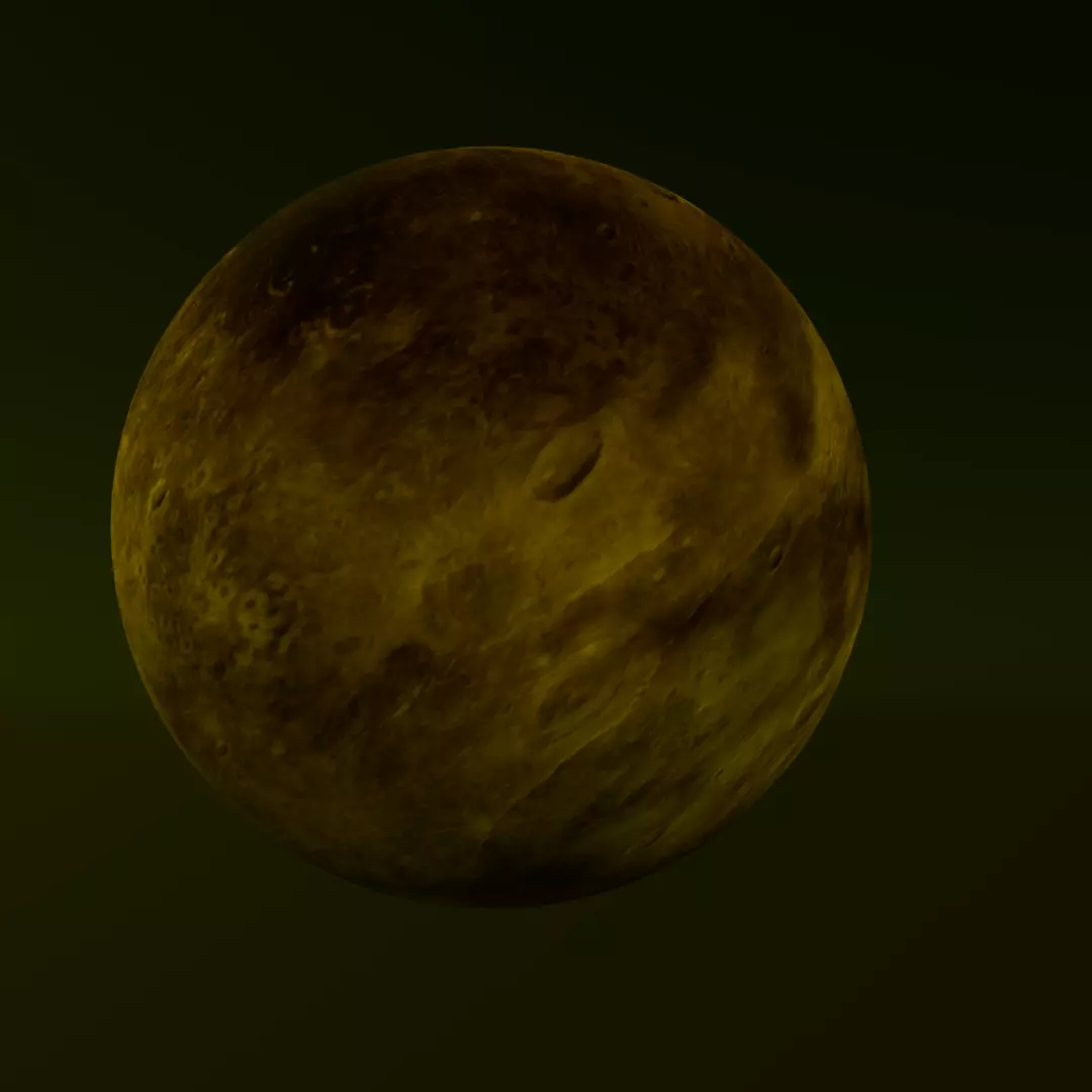 Pluto planet Low-poly 3D model_0