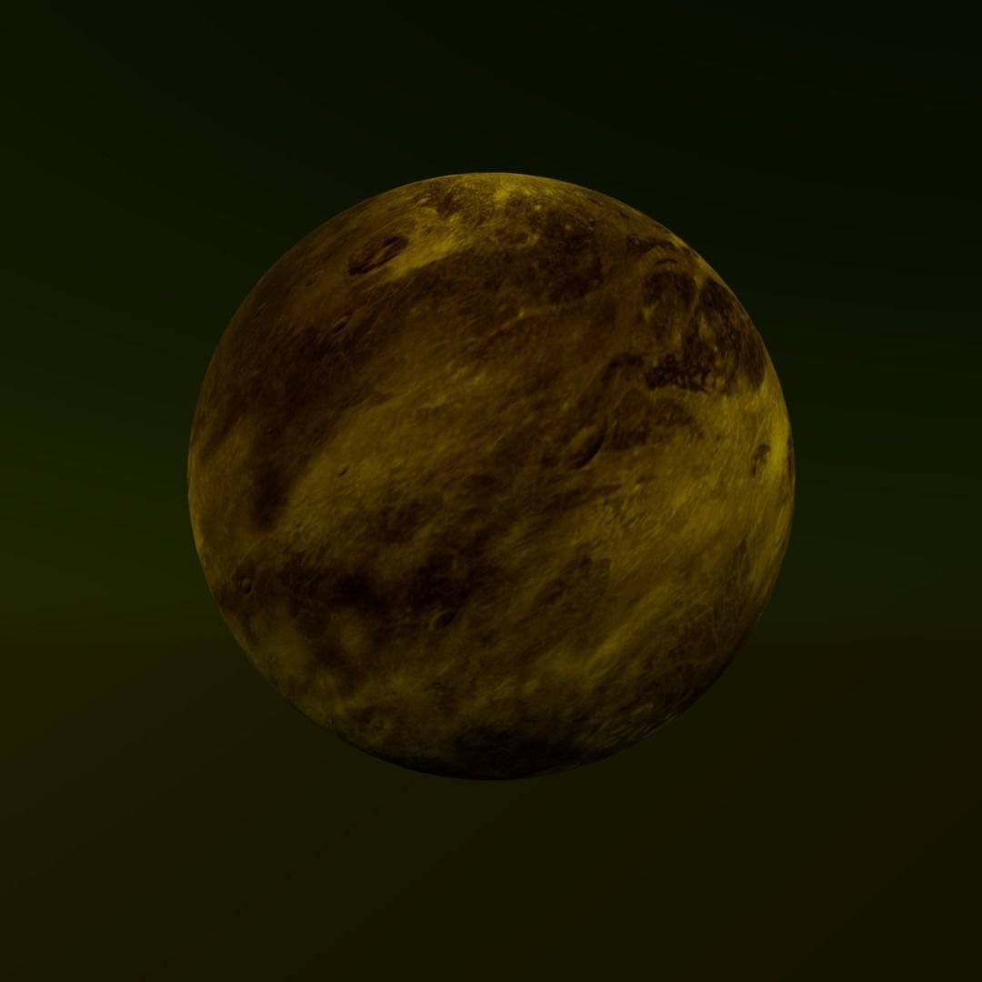 Pluto planet Low-poly 3D model_8