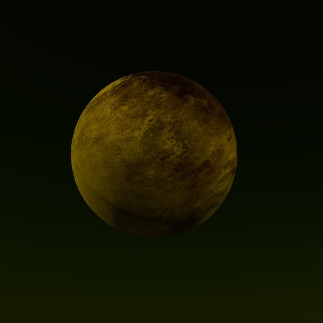 Pluto planet Low-poly 3D model_4