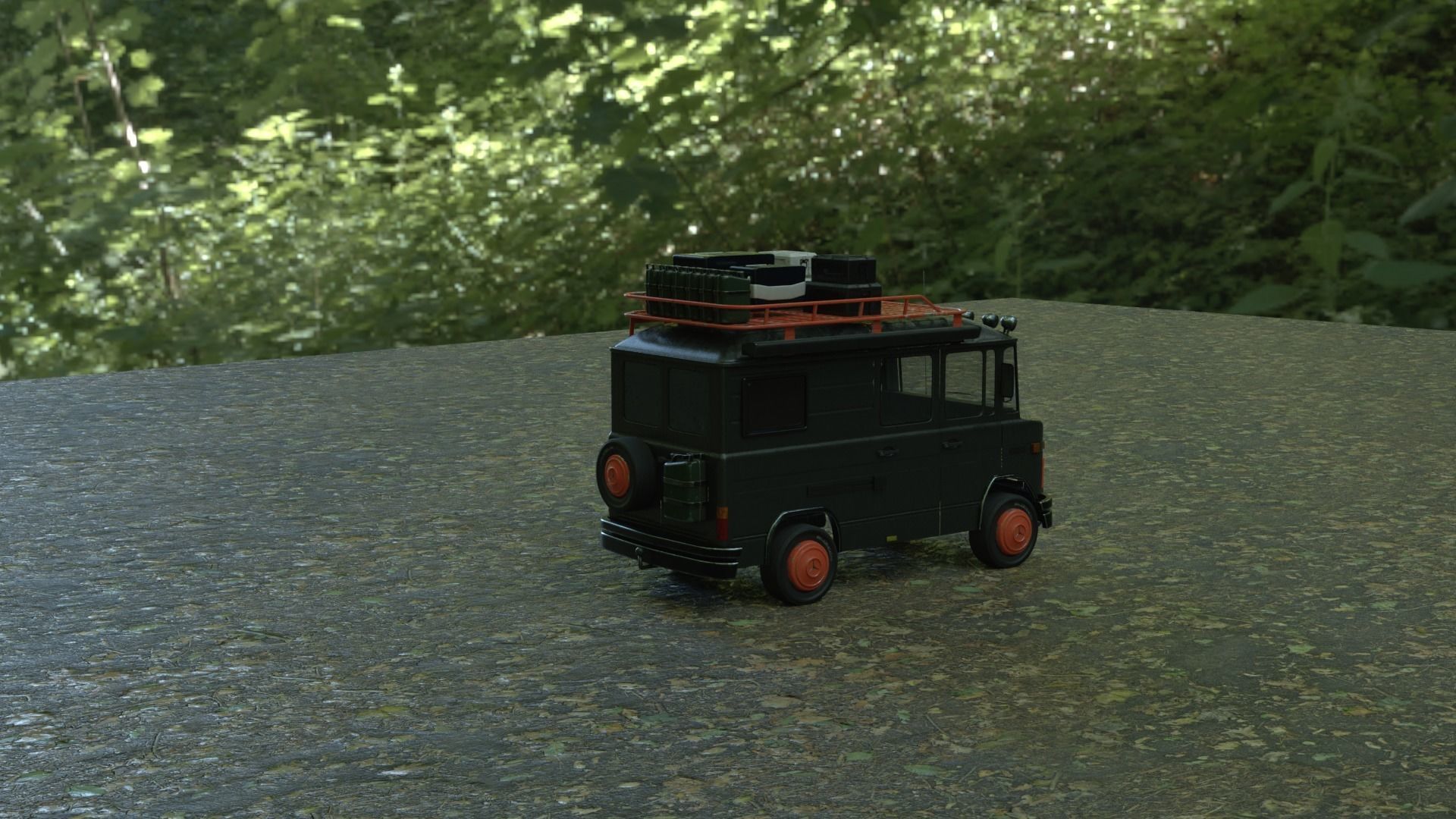 Mercedes 508 L Caravan Truck  3D model_8