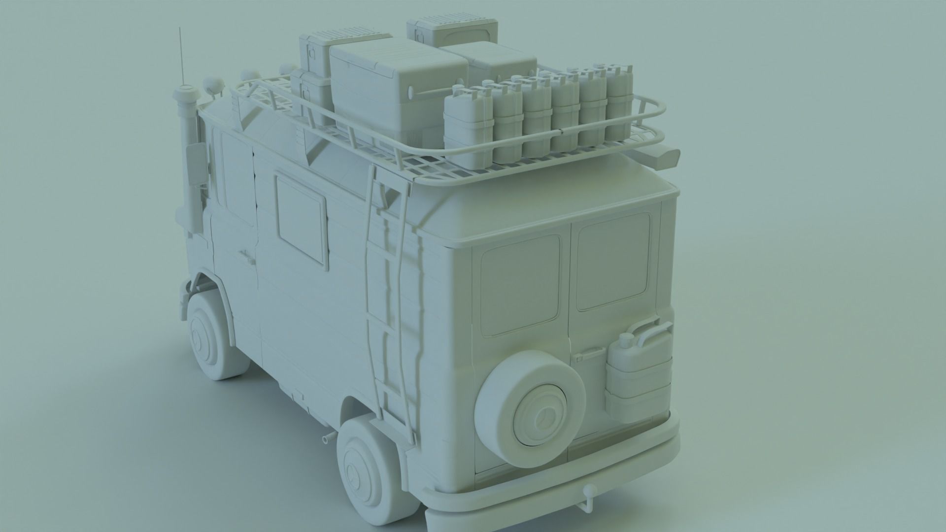 Mercedes 508 L Caravan Truck  3D model_10