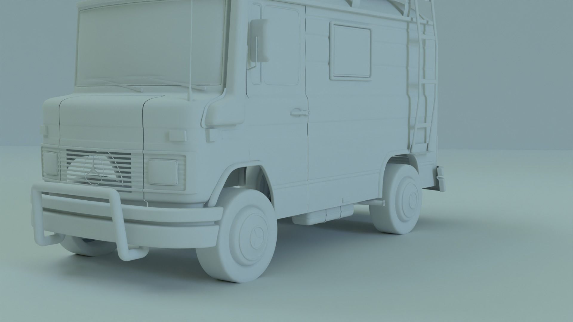 Mercedes 508 L Caravan Truck  3D model_14