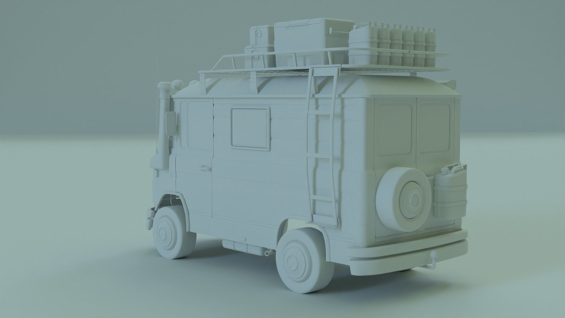 Mercedes 508 L Caravan Truck  3D model_13